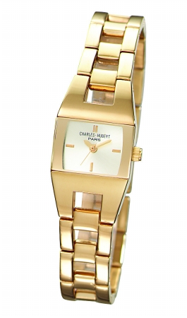 Charles-hubert- Paris Womens Gold-plated Stainless Steel Quartz Watch #6736-g