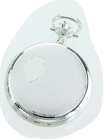 Charles-Hubert- Paris Sterling Silver Quartz Hunter Case Pocket Watch #3710