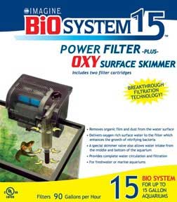 Imagine Gold Llc AIM78015 Bio System Aquarium Filter Plus Power Skimmer