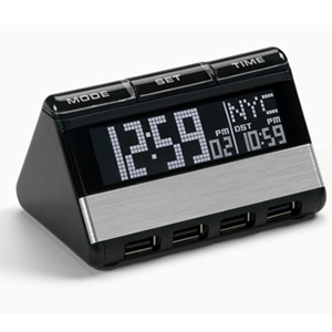 Oregon Scientific ORRAS200 World Travel Clock With Usb Hub