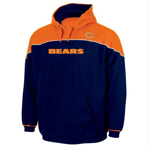 VF Imagewear VFIKM7654557Q7WRM3 Chicago Bears NFL Blitz Hooded Fleece Pullover Navy Large