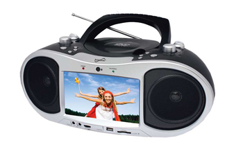 Supersonic SC186D 7amp;rdquo Portable TFT LCD Display with DVD CD MP3 AM FM USB amp;amp SD Card Slot