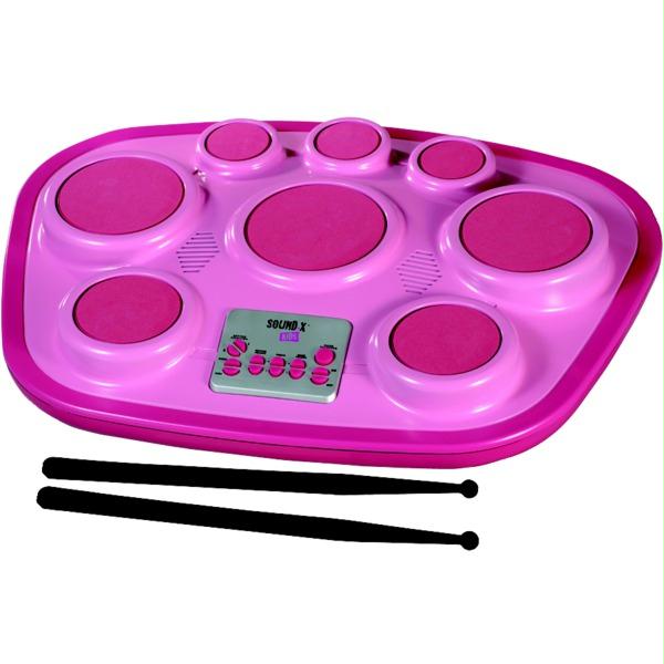 The Singing Machine Smi-1321P Electronic 8-Pad Drum Set - Pink