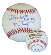 Powers Collectibles Willie Mays and Willie McCovey Autographed NL Baseball