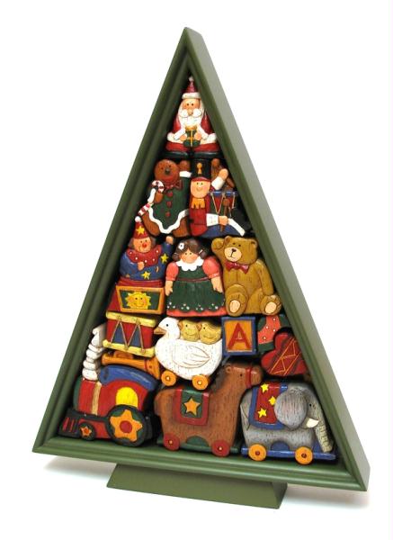 Roman Wooden Christmas Tree Puzzle 16pc Set
