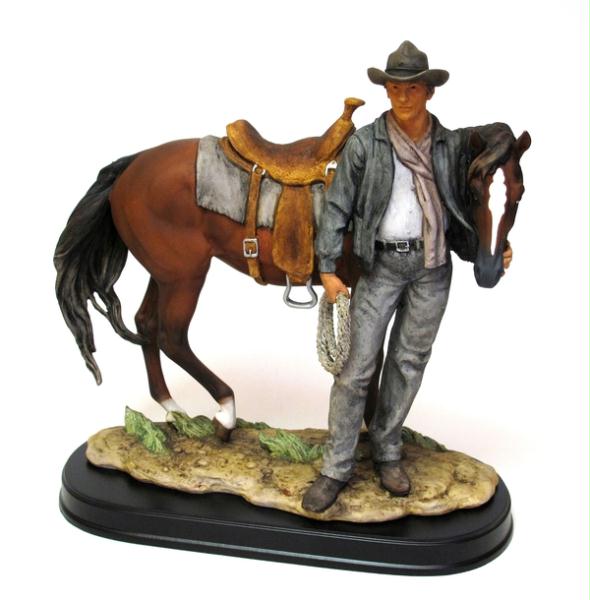 Modern Cowboy with Horse