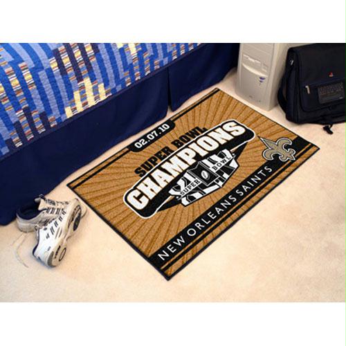 Fan Mats FAN11273 New Orleans Saints Superbowl XLIV Champions Commemorative Mats Starter 20x30