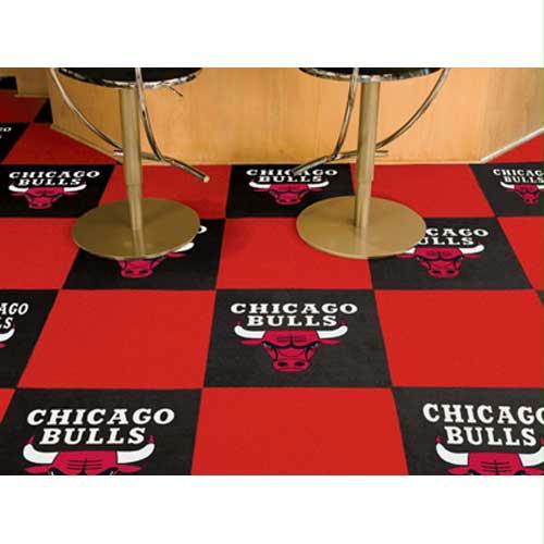 Fan Mats FAN9228 Chicago Bulls NBA Carpet Tiles 18x18 tiles