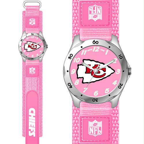 Game Time GTWNFLFSPKC Kansas City Chiefs NFL Girls Future Star Series Watch Pink