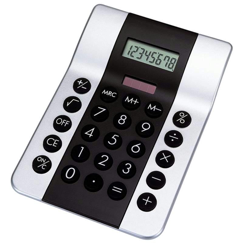 4&quot; Dual Powered Calculator - Silver/black