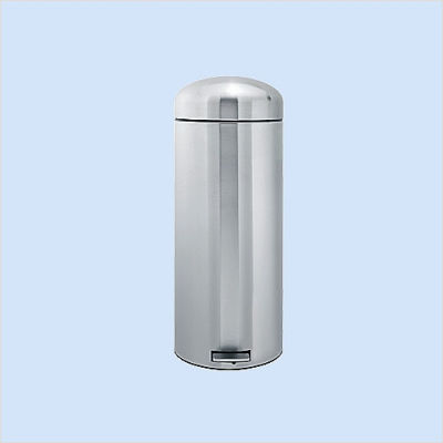 Brabantia 348426 Retro Bin and #44; 30 Liter with Plastic Bucket- Matte Steel Fi
