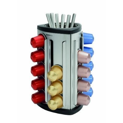 Brabantia 418709 Nespresso Coffee Capsule Dispenser Matte Steel Finish Pack of 2