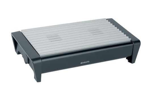 Brabantia 477140 Food Warmeramp;#44; two burnersamp;#44; grey grill Matte Black 