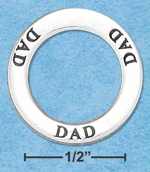 Sterling Silver Dad Affirmation Band Pendant