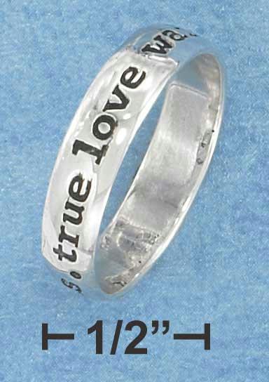 Sterling Silver 5mm True Love Waits Purity Ring Size: 7