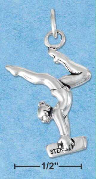 Sterling Silver Balance Beam Gymnast Charm