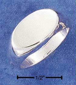 Sterling Silver Smaller 8X13mm Oval Signet Ring Size: 7