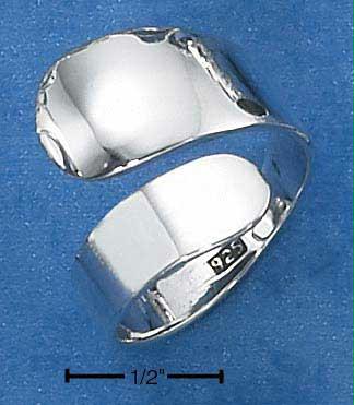 Sterling Silver High Polish Plain Spoon Ring Size: 7