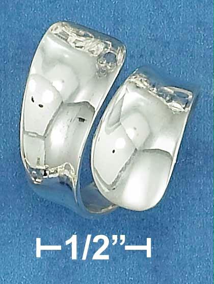 Sterling Silver High Polish Plain Spoon Ring Size: 7