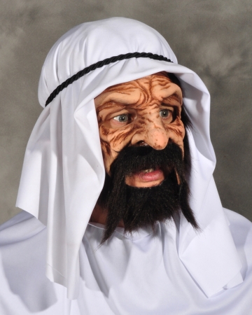 M9012 Adult Moving Mouth Middle East Oil King Costume Mask
