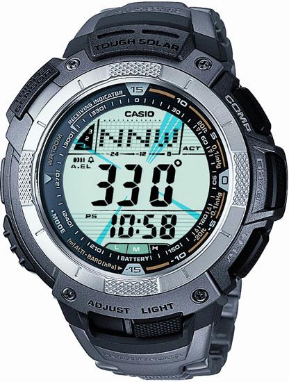 Men and apos;s Titanium Triple Sensor Atomic Solar Powered Pathfinder Digital watch