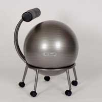 FitBALL PKG-FBCHAIR FitBALL Chair Black with Silver Ball and Pump
