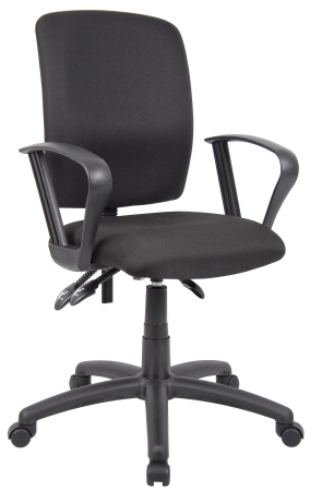 B3037-bk Multi-function Fabric Task Chair With Loop Arms