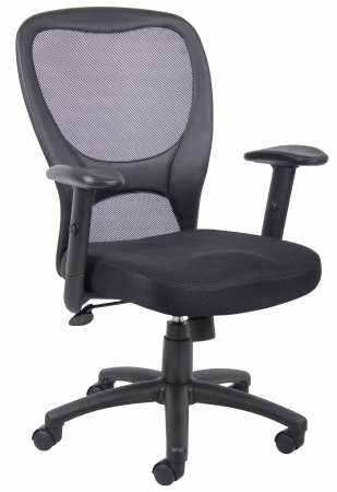 B6508 25"d Budget Mesh Task Chair - Black