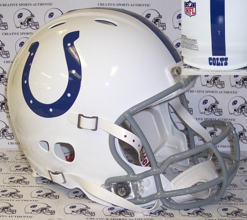 Creative Sports RDRACOLTSMM Indianapolis Colts Riddell Revolution Full Size Authentic Proline Football Helmet Peyton Manning Style Facemask