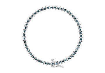 Elite Jewelry 5340953 Blue Diamond Bracelet 14K White Gold 1.00 CT Diamonds