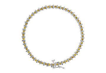 Elite Jewelry 5340958 Yellow Diamond Bracelet 14K White Gold 2.00 CT Diamonds