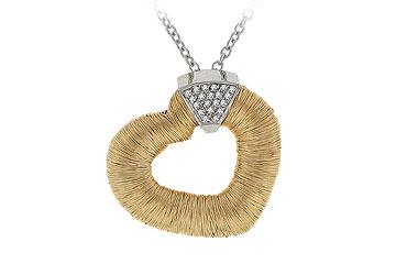 Elite Jewelry 7512433 Diamond Heart Pendant- 14K Yellow Gold- 0.20 CT Diamonds
