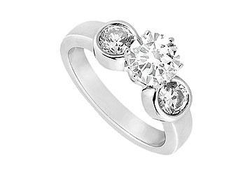 Elite Jewelry 6296846 Diamond Engagement Ring 14K White Gold 0.50 CT Diamonds Ring Size 9.0