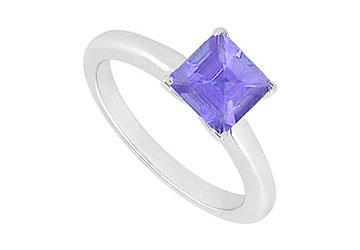 Elite Jewelry 6312197 Tanzanite Ring 14K White Gold 0.75 CT TGW Ring Size 5.0