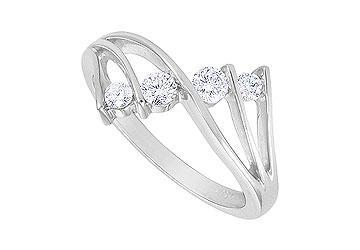 Elite Jewelry 7400039 Diamond Wrap Ring 14K White Gold 0.33 CT Diamonds Ring Size 6.0