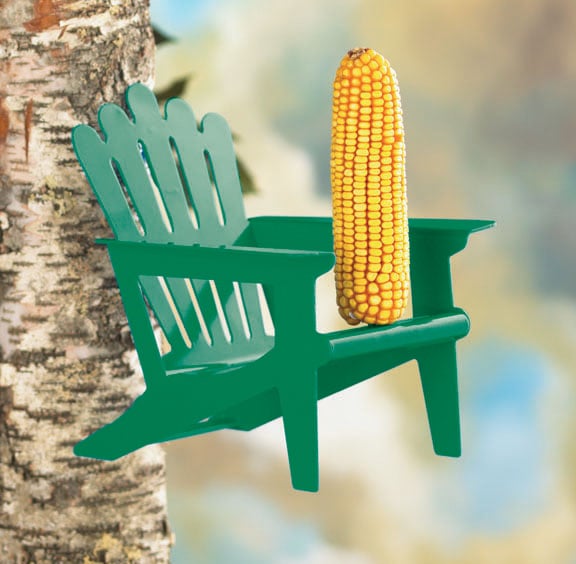 Adirondack Chair Squirrel Feeder - Green
