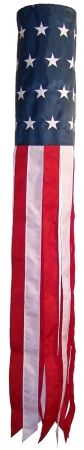 Itb4113 60" U.s. Embroidery Flagsock Windsock With Quality Fade Resistant Polyester Fabric