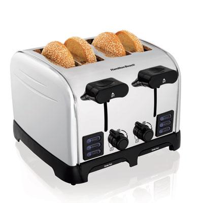 Hamilton Beach 24601 Smart Toast Chrome 4 Slice Toaster