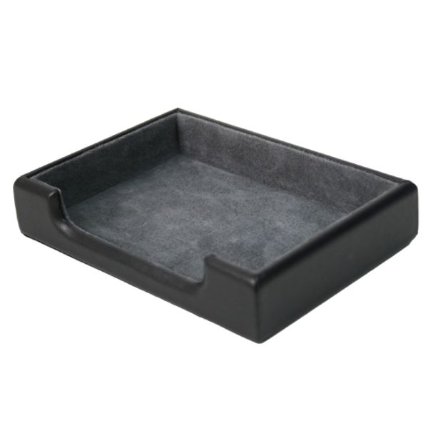 Royce Leather 782-6 Desk Accessory Tray Black