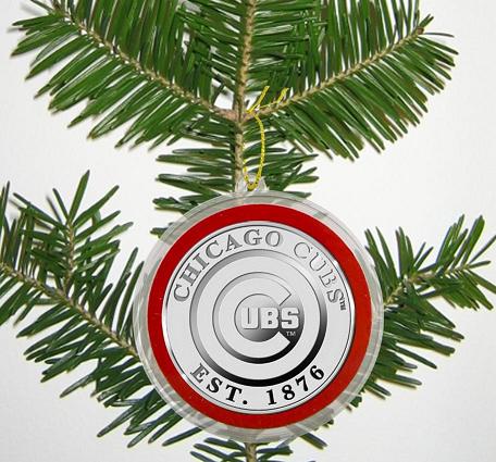 Highland Mint CCORNSPK Chicago Cubs Silver Coin Ornament