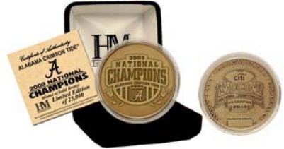 Highland Mint BCS09CBK Alabama Crimson Tide Antique Bronze BCS National Champions Commemorative Coin