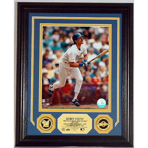 Highland Mint PHOTO1120K Robin Yount Gold Coin Photo Mint with two 24KT Gold Coins