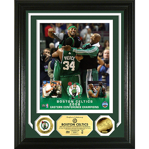 Highland Mint PHOTO1678K Boston Celtics 2008 Eastern Conference Champions Celebration 24KT Gold Coin Photo Mint