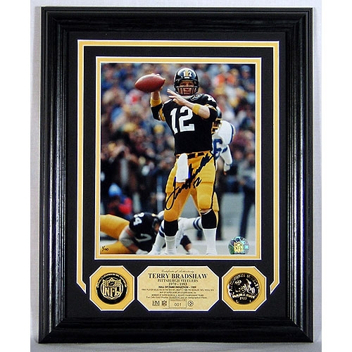 Highland Mint AUTO343K TERRY BRADSHAW AUTOGRAPHED PHOTO MINT