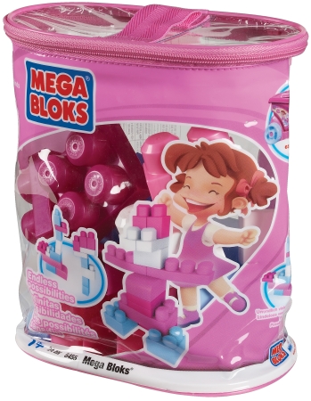 Mega Brands 130859 MegaBloks Bag of 24 Pink