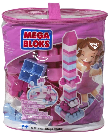 Mega Brands 130862 MegaBloks Bag of 80 Pink