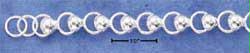 Sterling Silver 10 Inch Circle and Ball Anklet