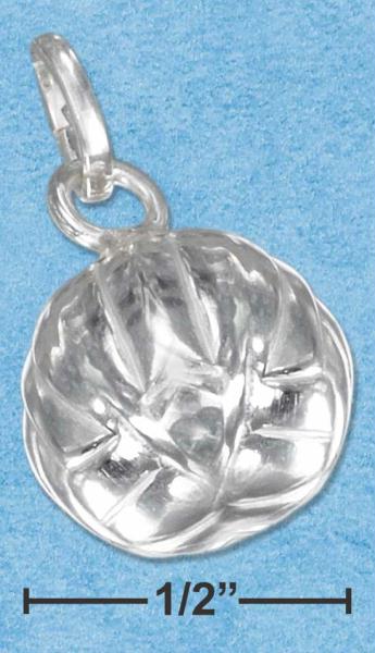Sterling Silver High Polish Three Dimensional Volleyball Charm