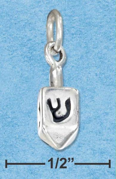 Sterling Silver Three Dimensional Dreidel Charm