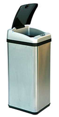 It13Rx 13 Gallon Square Extra-Wide Opening Touchless Trash Can Rx